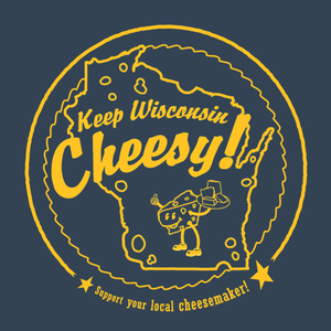 Keep Wisconsin Cheesy, Ladies', V-neck, T-shirt, The Original!