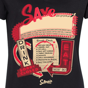 Save our bars and restaurants! We can help! Ladies' V-neck