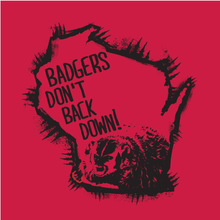 Load image into Gallery viewer, Badgers Don&#39;t Back Down, Unisex, T-shirt