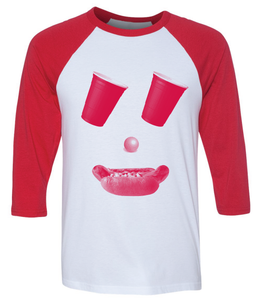Game Face, Red, Unisex, Baseball T-shirt