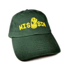 Load image into Gallery viewer, WIS[]SIN, Green, Gold, Baseball Cap