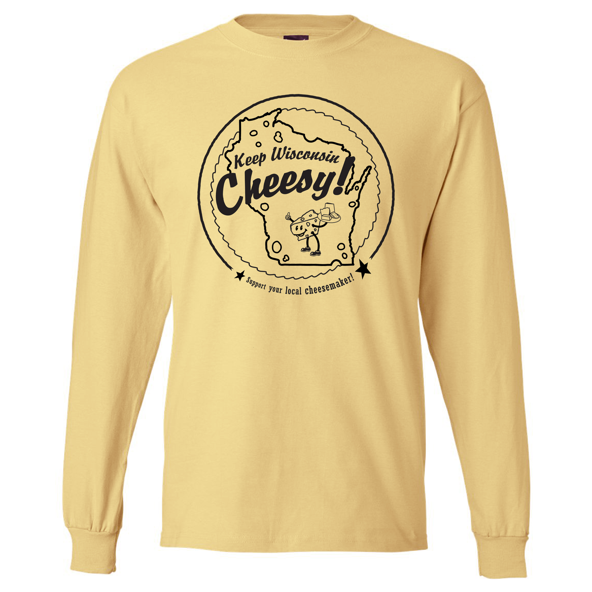 Keep Wisconsin Cheesy, LS, Unisex, T-shirt, The Original
