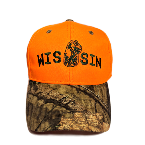 WIS[]SIN, Orange, Oak Camo, Hunting Cap