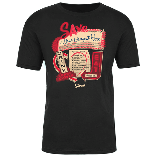 Save our bars and restaurants! We can help! Unisex T-shirt