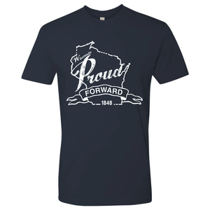 Wisconsin Proud, Navy, Unisex, T-shirt