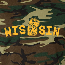 Load image into Gallery viewer, WIS[]SIN, Green Camo &amp; Gold, Unisex, T-shirt